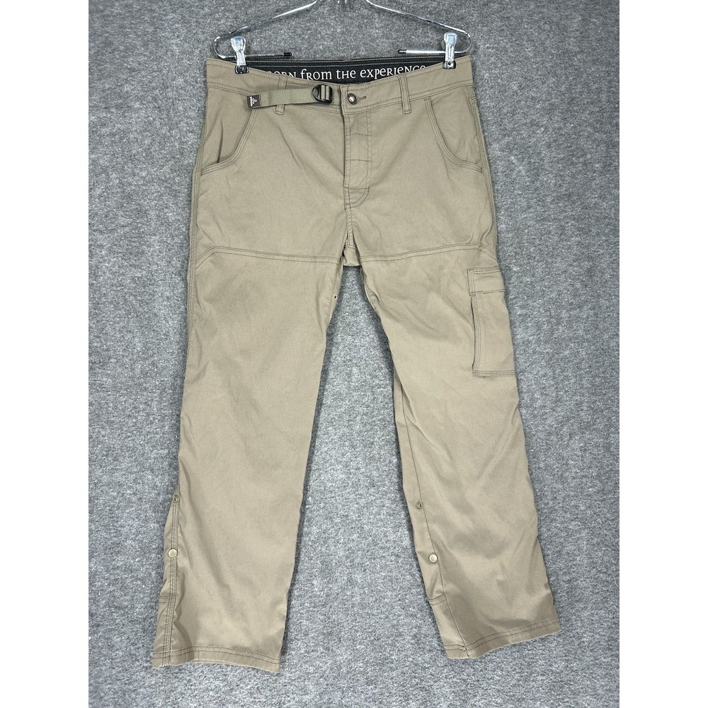 Prana Stretch Zion Pants Mens 31x28 Dark Khaki Hiking Outdoor Utility‎